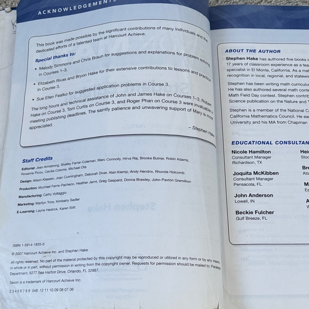 Saxonn Math, Course 2
By Stephen Hake - Picture 3 of 6
